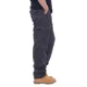 thumbnail image 3 of Mono de algodón sencillo, pantalones informales para hombre, cintura elástica, pantalones con múltiples bolsillos de talla grande, 3 of 5