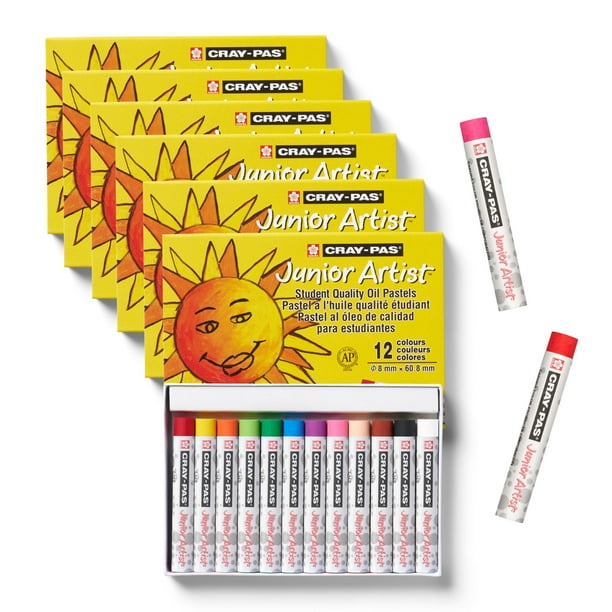Set de pastel al óleo SAKURA Cray-Pas Junior Artist, 12 colores x 6
