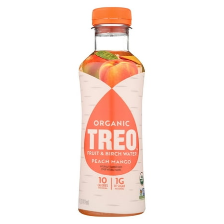 Birch Juice - Treo Birch Water Beverage - Peach Mango - Case Of 12 - 16 Fl Oz.