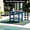 thumbnail image 2 of Adirondack Outdoor Side Table Set Of 2 with Storage Shelf, HDPE Patio End Table Weather Resistant, Indoor & Outdoor Side Table for Bedroom Living Room, 2 of 11