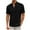 Black, variant on AHTJRT Mens Embroidered Breathable Short Sleeve V Neck Casual Shirts Red L