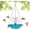 Blue, variant on Hanging Bird Bath with Solar Fountain, Outdoor Water Feature with Pump
