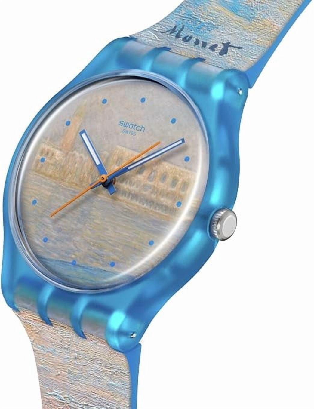 Swatch New Gent Unisex Casual Watch Bio-sourced Blue Quartz Water