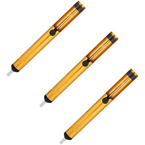 3 uds pistola de succión Manual bomba desoldadora soldadura soldadura succión soldadura herramienta de mano herramientas de soldadura de hierro (oro)