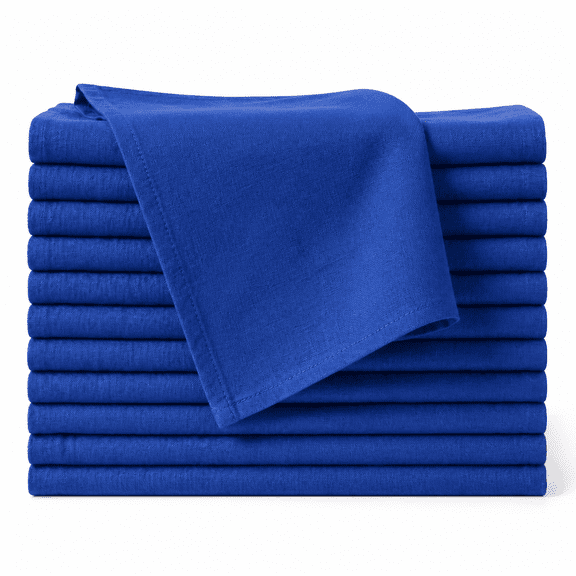 Cloth Napkins Blue 18 x 18 Inch Set of 12 Reusable Everyday Dining