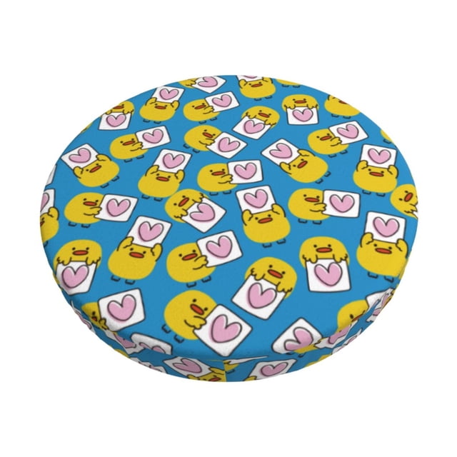 Balery Lovely Duck Fundas de asiento para taburete de bar redondo de tela de terciopelo ajustables que protegen de arañazos y manchas para sillas de 14 a 17 pulgadas.-12 inch