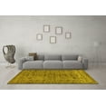 thumbnail image 3 of Ahgly Company Indoor Square Abstract Yellow Modern Area Rugs, 7' Square, 3 of 4