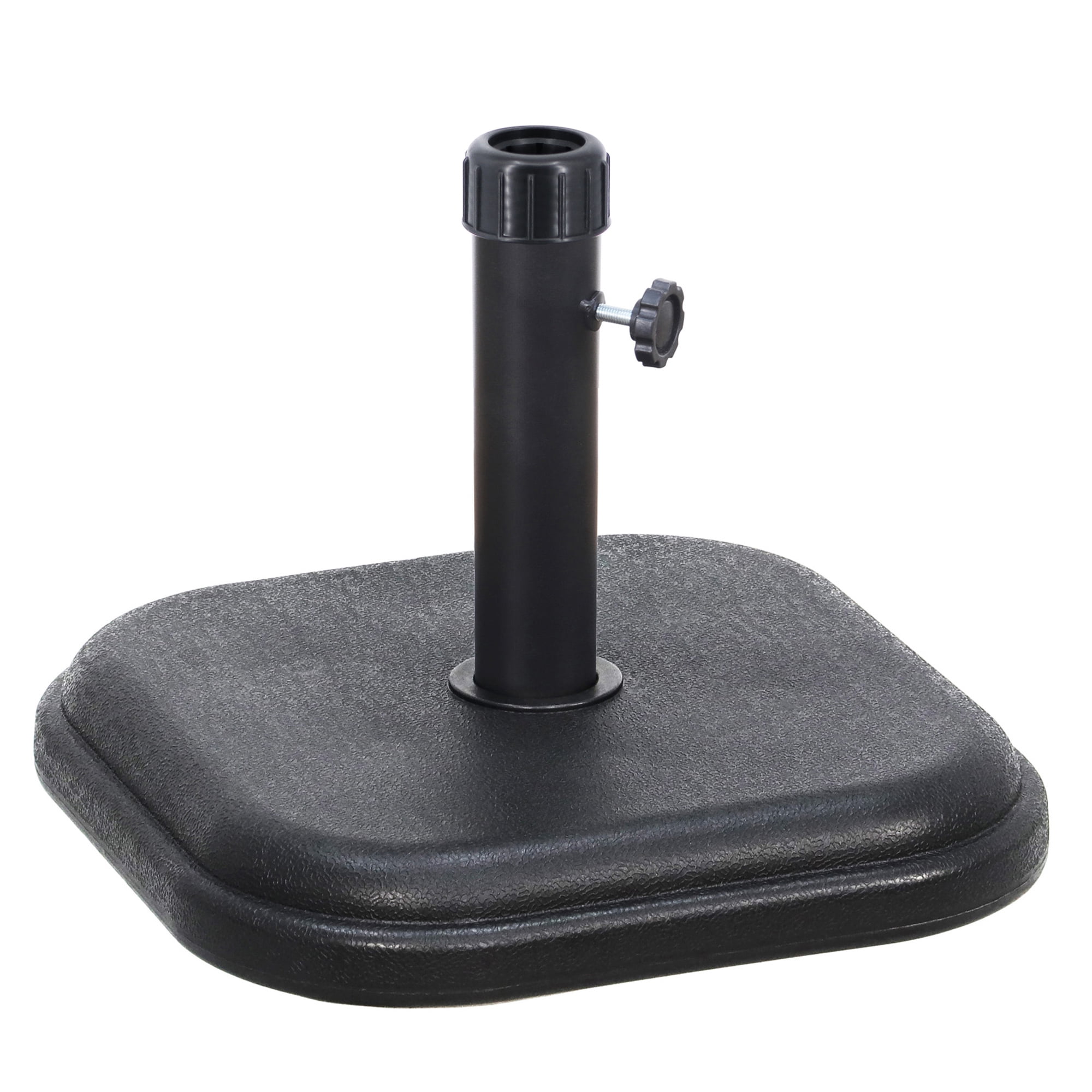 26 lbs. outdoor patio umbrella base in black Outsunny for & Poolside Umbrellas weighted base is designed to serve as a good weight to keep a market umbrella stable Nuu Garden Outdoor 26 lb.