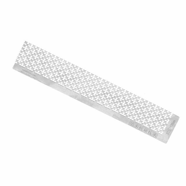 LYUMO Nano Point Drill Ruler,Rhinestone Painting Ruler Stainless Steel Blank Grids Point Drill Pen Ruler For 5D DIY