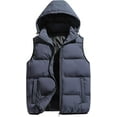 thumbnail image 1 of Men's Quilted Winter Vest Outdoor Removable Hooded Padded Puffer Vest, 1 of 5