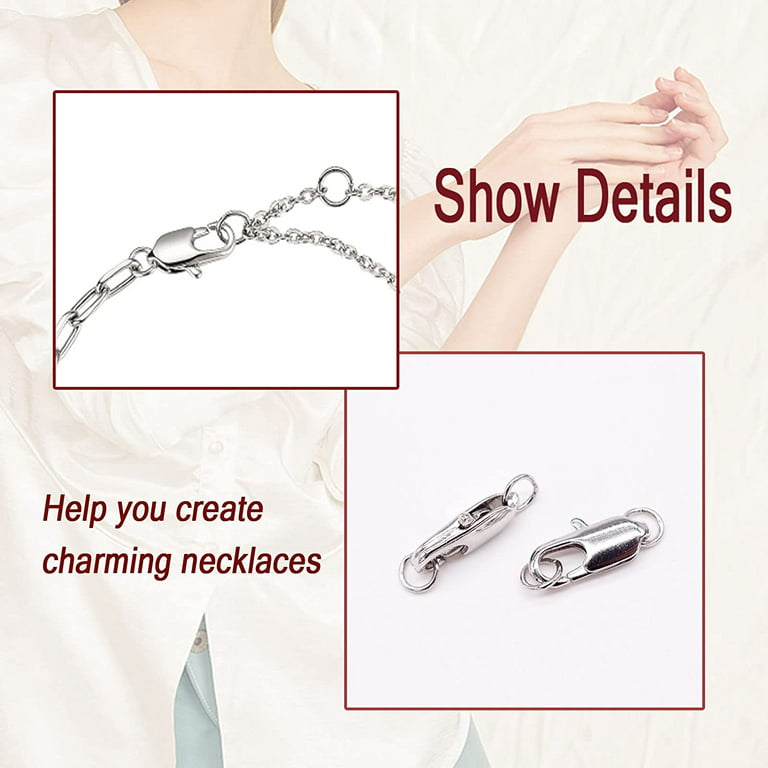 4Pcs Layering Magnetic Necklace Clasps and Extender Chain, 925 Sterling  Silver Magnetic Necklace Connector Multi Strands Clasps for Layered  Bracelet