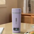 thumbnail image 4 of HIBIBUD 2026 New Glass&Bottle Travel Electric Kettle Portable Small Mini Tea Coffee Kettle Water Boiler 350Ml Water Heater with 4 Temperature Control 304 Stainless Steel Purple, 4 of 7