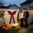 thumbnail image 4 of Large Gothic Bat Giant Bow Halloween Hanging Ornament Indoor Party Christmas Tree Topper Decorations(1Pcs), 4 of 5