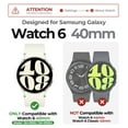 thumbnail image 4 of Dexnor Samsung Galaxy Watch 6 Band [40mm], [Raised Bezel & Snap-on] Rugged Shockproof Case for Galaxy Watch 6 40mm (2023),Blue, 4 of 7