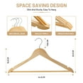 thumbnail image 3 of Lux Decor Wooden Hangers 20 Pack - Coat & Suit Hangers with 360 Swivel Hook & Non-Slip Notches - Durable Natural Wood Hangers for Clothes, Skirt, Shirt, Pants, Dress, 3 of 9