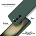 thumbnail image 3 of Silicone Case Compatible with Samsung Galaxy S23 5G, Full Body Silky Soft Touch Phone Case with Camera Protection, Shockproof Cover with Microfiber Lining, Green, 3 of 8