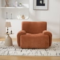 thumbnail image 3 of Jopath 42" Oversized Accent Chair, Boneless Single Sofa Chair Chenille Armchair Comfy Reading Lounge Chair for Living Room Bedroom Apartment Dorms Orange, 3 of 9