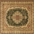 thumbnail image 1 of Ahgly Company Indoor Square Medallion Brown Traditional Area Rugs, 4' Square, 1 of 4