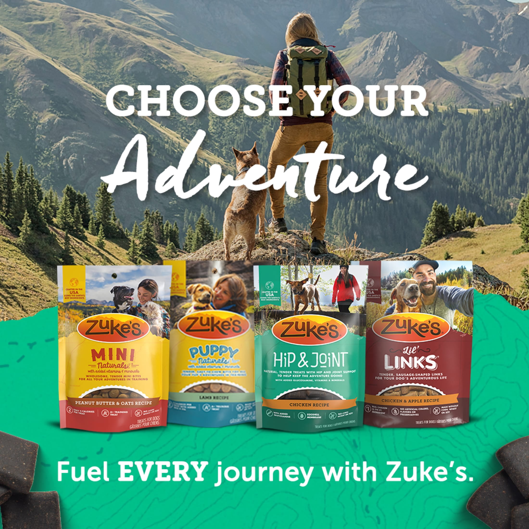 (8 pack) Zuke's Hip & Joint Soft Dog Treats, Natural Peanut Butter & Oats Recipe Tender Chews, 6 oz Pouch