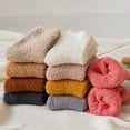 thumbnail image 4 of XmhyTop-A 3 Pairs of Rose Red Plush, Warm and soft Winter Home Sleep Slipper Socks, 4 of 4