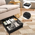 thumbnail image 4 of Keenstone 2 Pack Under Bed Storage with Wheels, 156L Metal Underbed Storage Containers with Clear Window, Under Bed Shoe Storage Organizer for Clothes,Shoes, Blankets-Black, 4 of 12