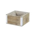 thumbnail image 3 of Contemporary Home Living Set of 3 Brown Handcrafted Rectangular Storage Crates 8.75", 3 of 7