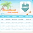 thumbnail image 2 of GYRATEDREAM Girl's Cute Two Piece Swimsuit V Neck Spaghetti Strap Wireless Bikini Set Kids Tankini Bathing Suit Sport Swimwear for 8-9Y Green, 2 of 9