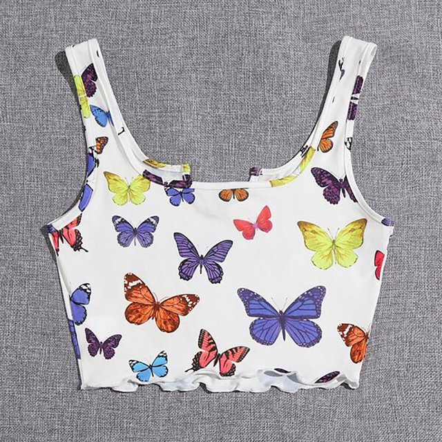 Ichuanyi Liquidación para mujeres Casco Open Back Vest Open Open Navel Sleeveless Vest Sling Cuello redondo ICHUANYI WER2023081601303
