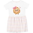 thumbnail image 3 of Inktastic Cute Cookie with Pink Bow Girls Toddler Dress, 3 of 5