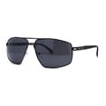 thumbnail image 1 of Xloop Mens Rectangular Racer Metal Rim Sport Sunglasses Gunmetal Black, 1 of 4
