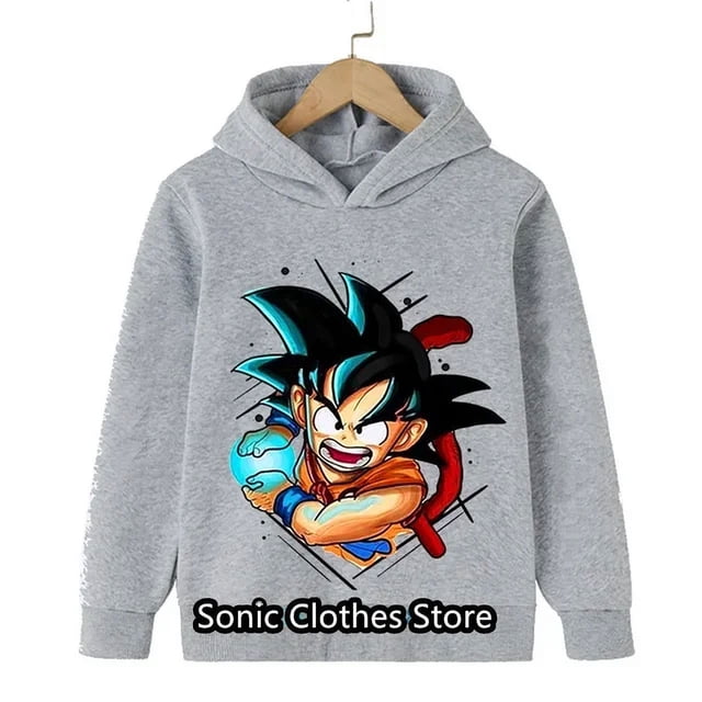 Children‘s Fun Seven Dragon Ball 3D Printing Children‘s Spring and Autumn Sweatshirt Cartoon Long Sleeve Hooded Sweatshirt