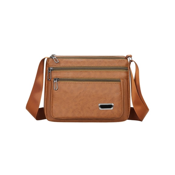 hulanddfd Crossbody Purse - Soft Faux Leather Shoulder Bag With Adjustable straps and Metal Zipper for Travel Work Daily Use