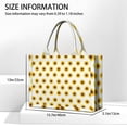 thumbnail image 3 of Large Capacity Tote Bag,White Sunflower Pattern Handbag Fashion Luxury Tote Bag,15.7"x13"x 5.1" Inches,Laptop Compatible, 3 of 6