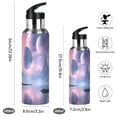 thumbnail image 2 of Water Bottles 20oz Straw Lid Wide Mouth Stainless Steel for School Sport Travel Beautiful Alien Landscape, 2 of 9