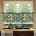thumbnail image 4 of Yayeee Kitchen Curtains Tier Set of 2 Light Filtering 57"x36" Over Sink Window Panels, Christmas Gingerbread, 4 of 7