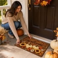 thumbnail image 7 of Sunflower Pumpkin Welcome Fall Welcome Doormat, Autumn Pumpkin and Leaf Entry Mat for Front Door Kitchen Porch Hallway, Harvest Thanksgiving Floor Decoration, 23.62 x 15.75 Inch, 7 of 7