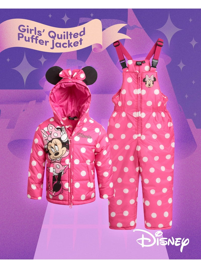 Disney Girls Snowsuit Set - Minnie Mouse Lilo and Stitch 2 Piece