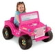 Prix Fisher Power Wheels Jeep Barbie Wrangler 12 Volts Enfants Monter sur Jouet, Rose – image 4 sur 5