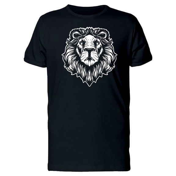 Black And White Lion Head Tee Men's -Image by Shutterstock