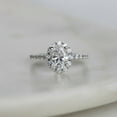 thumbnail image 3 of 2.00 Cts Oval Cut Moissanite Diamond Ring 18K White Gold Plated, Sterling Silver Ring Diamond Moissanite Ring , Simple Ring, Anniversary Ring, 3 of 6