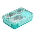 thumbnail image 1 of Stainless Steel Lunch 4 Compartment Stainless Steel Lunch Container Leak Proof Food Containers With Soup Bowl & Metal Container, 1 of 8