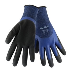 

Radnor X-Large Blue And Black 15 Gauge Polyester 7 Gauge Acrylic Terry Lined Cold Weather Gloves With Double Dipped Latex 3/4 Coating (12 Pairs)