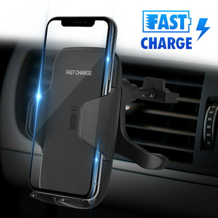 Car Wireless Charger, Fast Car Charging Mount Air Vent Phone Holder for Samsung Galaxy Note 9 8 S10 S10E S9 S8 Plus S7 Edge S7 iPhone XS XR X 8 Plus and