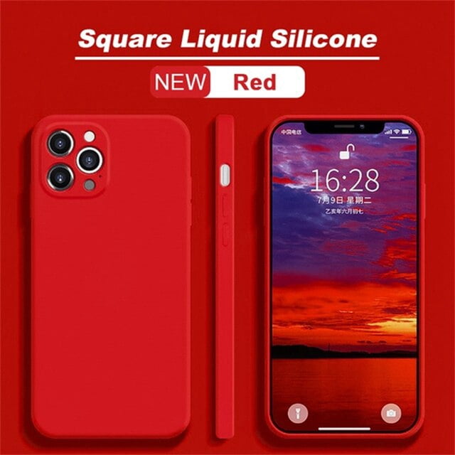 Funda de silicona líquida Original de lujo para IPhone, carcasa a prueba de golpes para IPhone 14, 13, 12, 11 Pro Max, Mini, XS MAX, XR, X, 6, 7, 8 Plus, SE