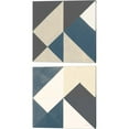 thumbnail image 1 of Great Art Now Triangles Teal by Mike Schick 2 Piece Canvas Art Set Each 14"W x 14H", 1 of 3