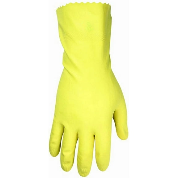 Clc Custom Leathercraft 2300L Household Yellow Latex Gloves, Large