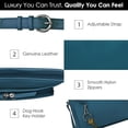thumbnail image 4 of ili New York Genuine Leather RFID Blocking Crossbody Shoulder Bags for Women (Jeans Blue, One Size), 4 of 5