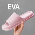 thumbnail image 3 of Zapatillas de casa de baño con plataforma gruesa para mujer, chanclas antideslizantes de verano 2024 con suela suave a la moda, tobogán de interior EVA, 3 of 7