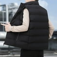 thumbnail image 7 of NoxwB (M-8XL)Men's Casual Plus Size Quilted Thermal Puffer Jacket Outdoor Hiking Photography Vest Coat Stand Neck Full Zip Sleeveless Waistcoat with Zipper Pockets Black XL, 7 of 7