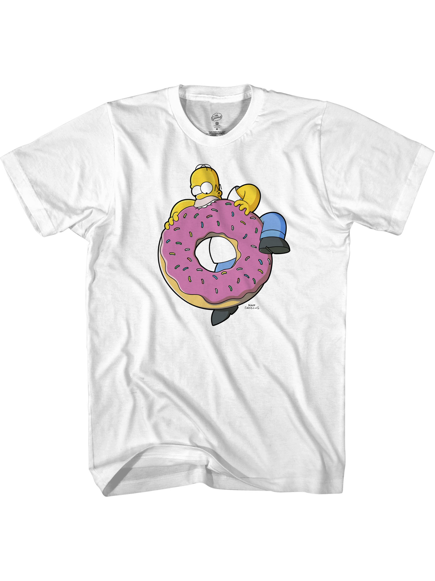 The Simpsons Men's Graphic Tee Shirt Homer Donut, Sizes S-3XL, Mens T-Shirts  